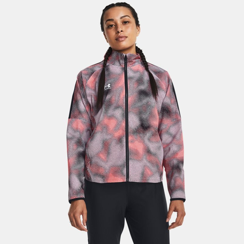 Women's  Under Armour  Challenger Pro Printed Track Jacket Beta / White XS